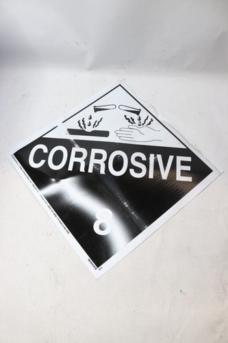 Placard corrosive - d.o.t.,